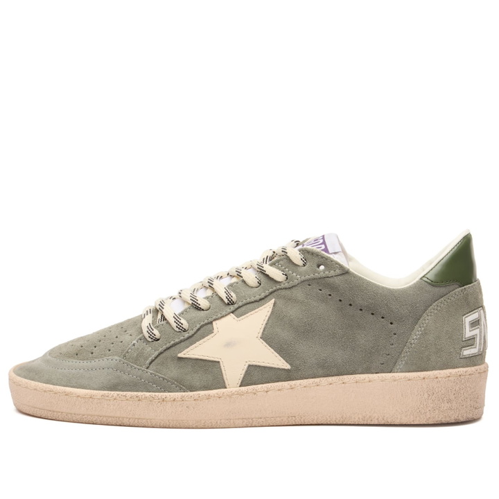 Photo: Golden Goose Women's Ballstar Sneaker in Green/Cream/Black