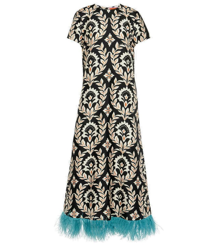 Photo: La DoubleJ Swing printed silk twill maxi dress