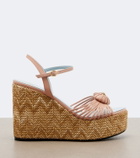 Valentino Garavani Cœur Royal leather espadrille wedges