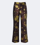 La DoubleJ Hendrix floral jacquard straight pants