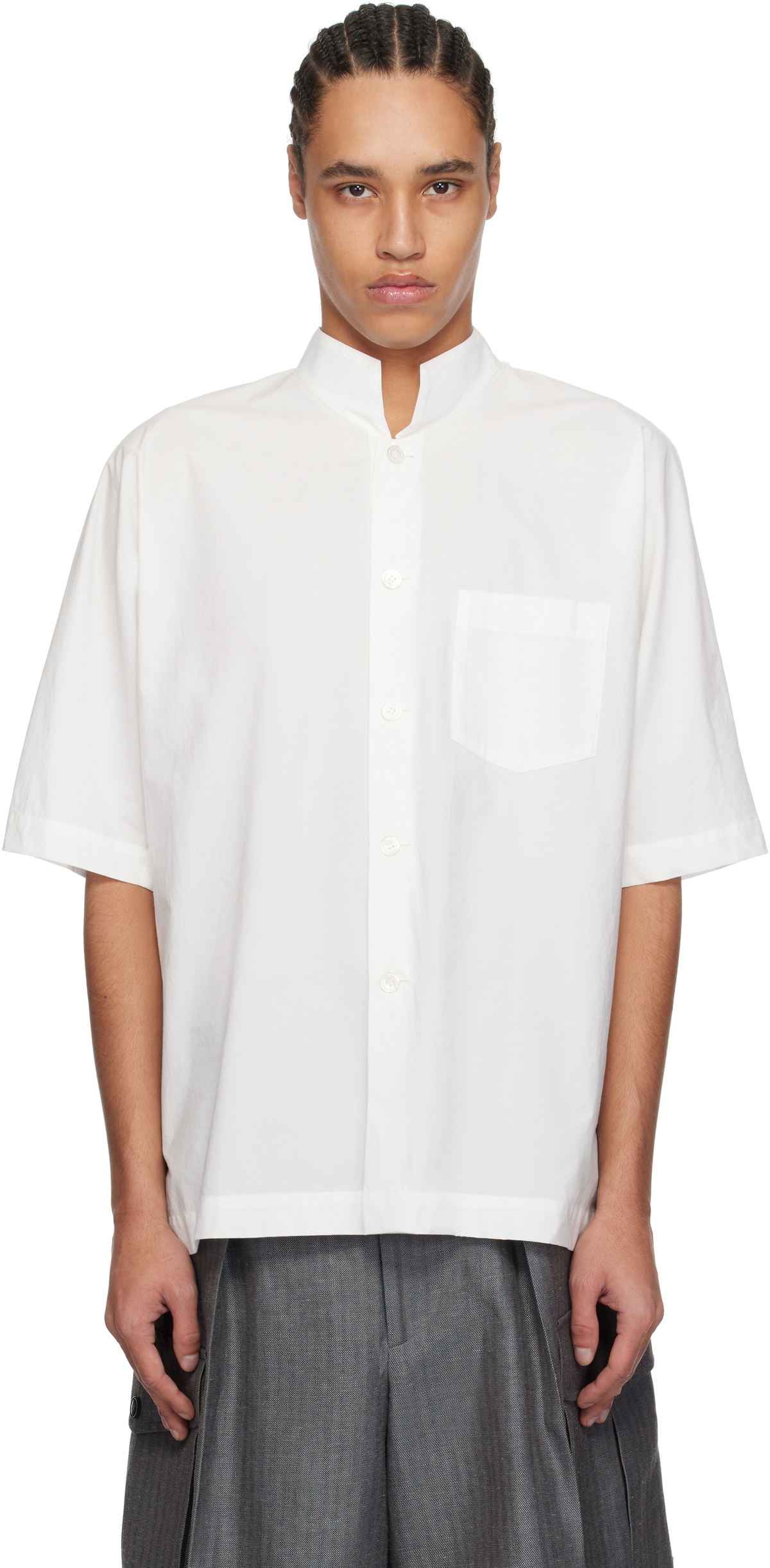 HOMME PLISSÉ ISSEY MIYAKE 半袖 ポロシャツ 白 HOMME PLISSÉ ISSEY MIYAKE 半袖 ポロシャツ 白（HOMME PLISSE