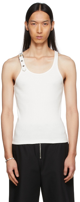 Photo: Dion Lee White Single Buckle Tank Top