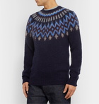 Howlin' - Future Fantasy Fair Isle Brushed-Wool Sweater - Blue