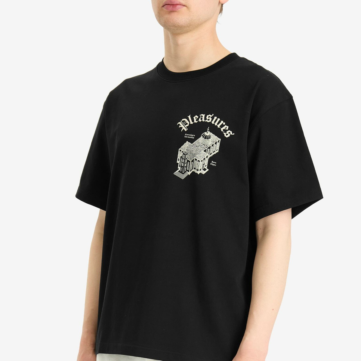 Pleasures Men's Chapel Heavyweight T-Shirt in Black