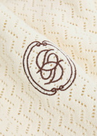 DRÔLE DE Monsieur Drole Maille Ajouré D Miroir Cotton Polo Shirt Off White