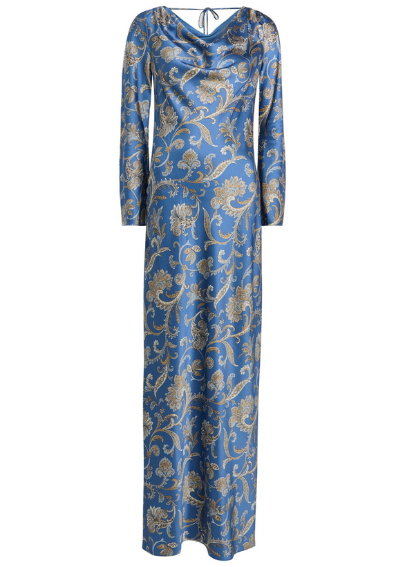 Photo: Veronica Beard Ember Paisley-print Silk-blend Maxi Dress Blue