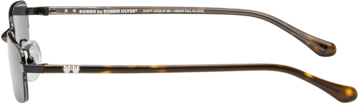 BONNIE CLYDE Black & Brown Lucky Star Sunglasses