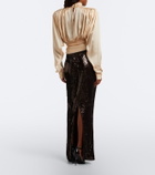 Balmain Sequined maxi skirt