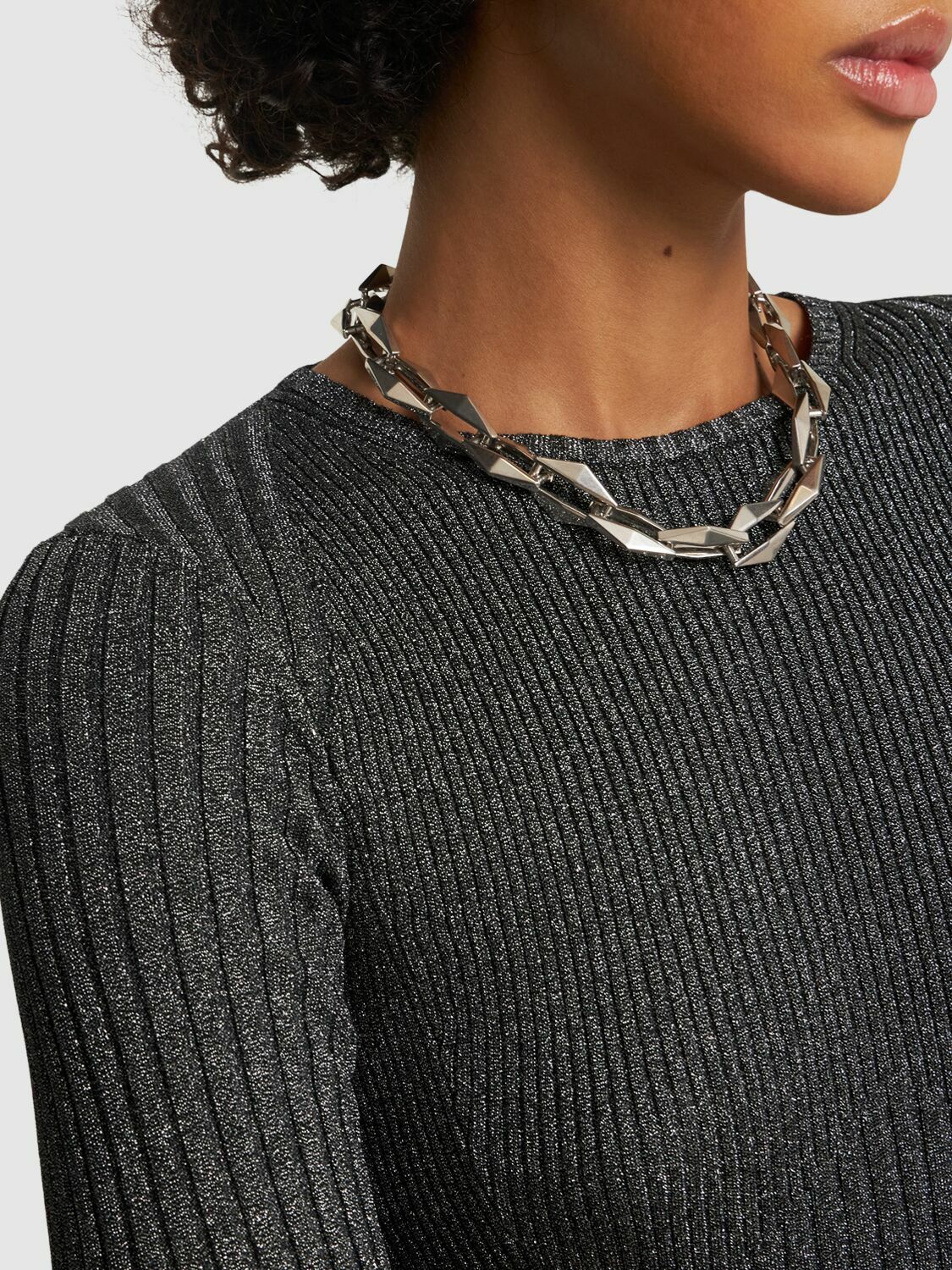 JIMMY CHOO Diamond Chain Necklace Jimmy Choo