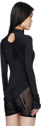 Poster Girl Black Cat Call Padded Bodysuit