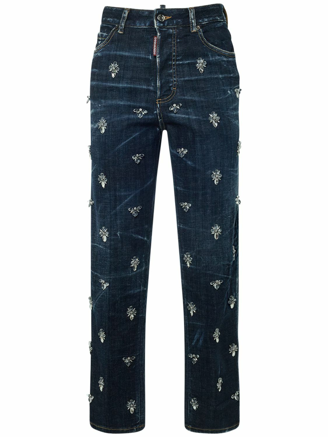 DSQUARED2 - Boston Embellished Wide Leg Jeans Dsquared2