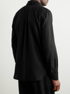 TOM FORD - Cutaway-Collar Twill Shirt - Black