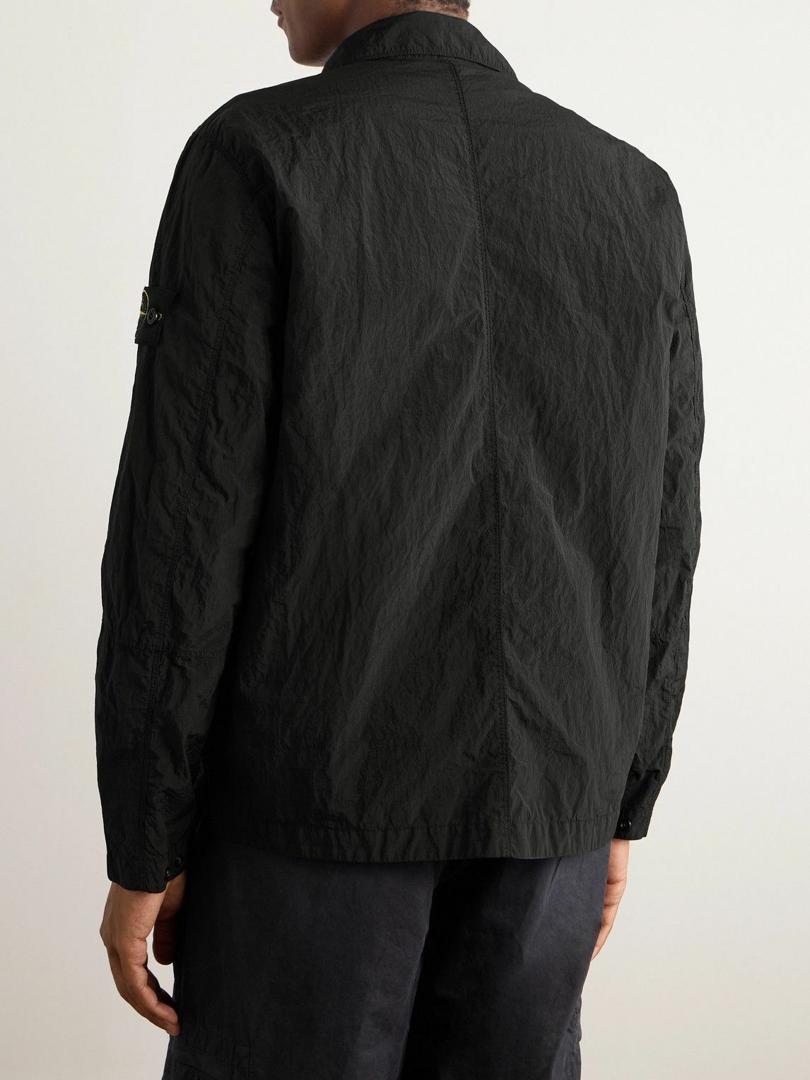 Stone Island - Logo-Appliquéd Nylon Metal Overshirt - Black Stone