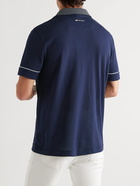 Kiton - Cotton-Piqué Polo Shirt - Blue