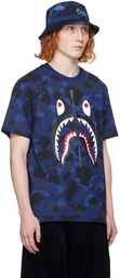 BAPE Blue Color Camo Shark T-Shirt