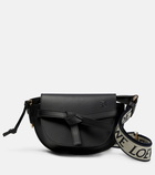 Loewe - Gate Dual Mini leather and jacquard shoulder bag