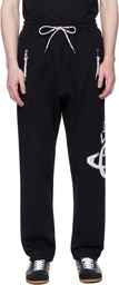 Vivienne Westwood Black Stencil Orb Football Sweatpants