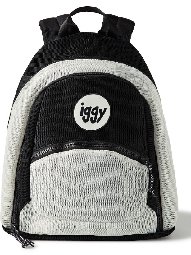 Photo: IGGY - Logo-Appliquéd Two-Tone Mesh Backpack