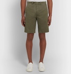 Officine Generale - Fisherman Cotton-Twill Shorts - Men - Army green