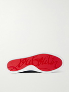 Christian Louboutin - Varsiboat Logo-Embossed Suede Loafers - Blue