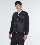 Comme des Garcons Homme Deux - Striped jersey cardigan