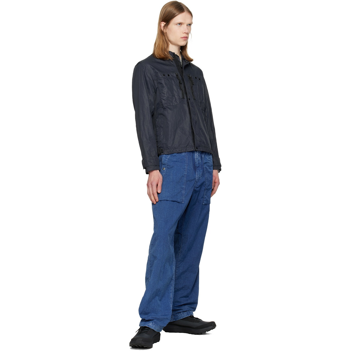 Stone Island Navy 1200020 Nylon Micro Twill Shirt