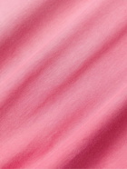 VETEMENTS - Oversized Distressed Logo-Print Cotton-Jersey T-shirt - Pink