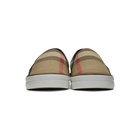 Burberry Brown Check Gauden Slip-On Sneakers