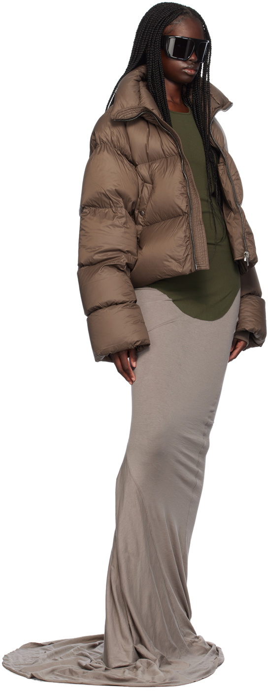 Rick Owens Brown Porterville Turtle Down Jacket Rick Owens