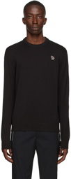 PS by Paul Smith Black Cotton Zebra Logo Sweater