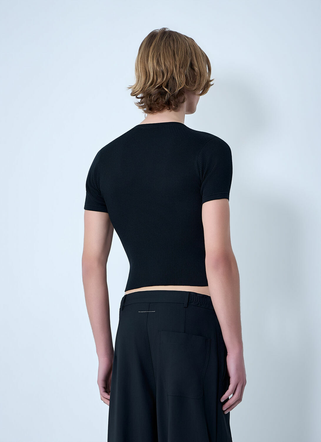 RIER Ribbed Knit Cropped Top