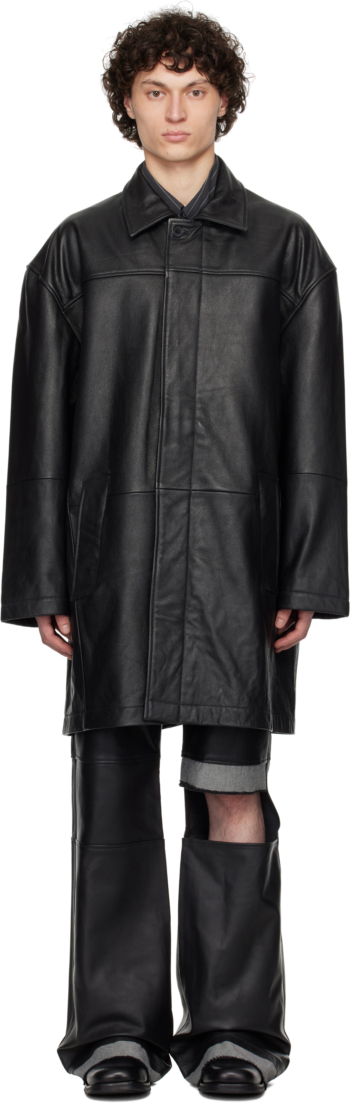 Deadwood Black Velar Spike Leather Jacket Deadwood