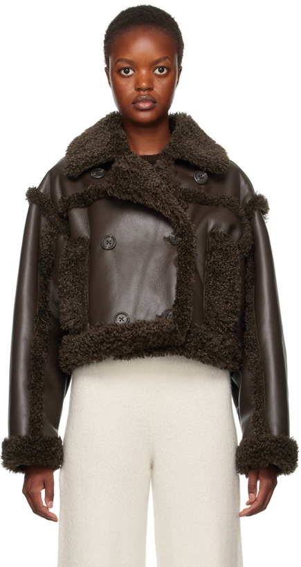 Photo: Stand Studio Brown Kristy Faux-Shearling Jacket