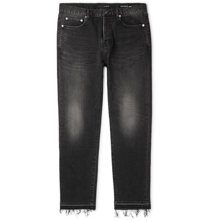 Photo: SAINT LAURENT - Distressed Denim Jeans - Black