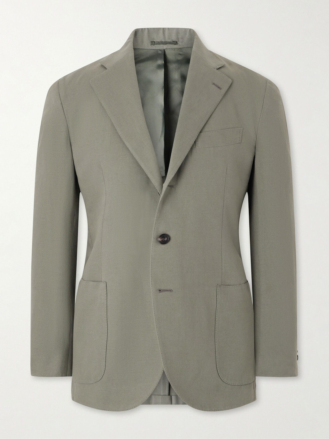 J. Mueser - Waverly Cotton and Linen-Blend Blazer - Green