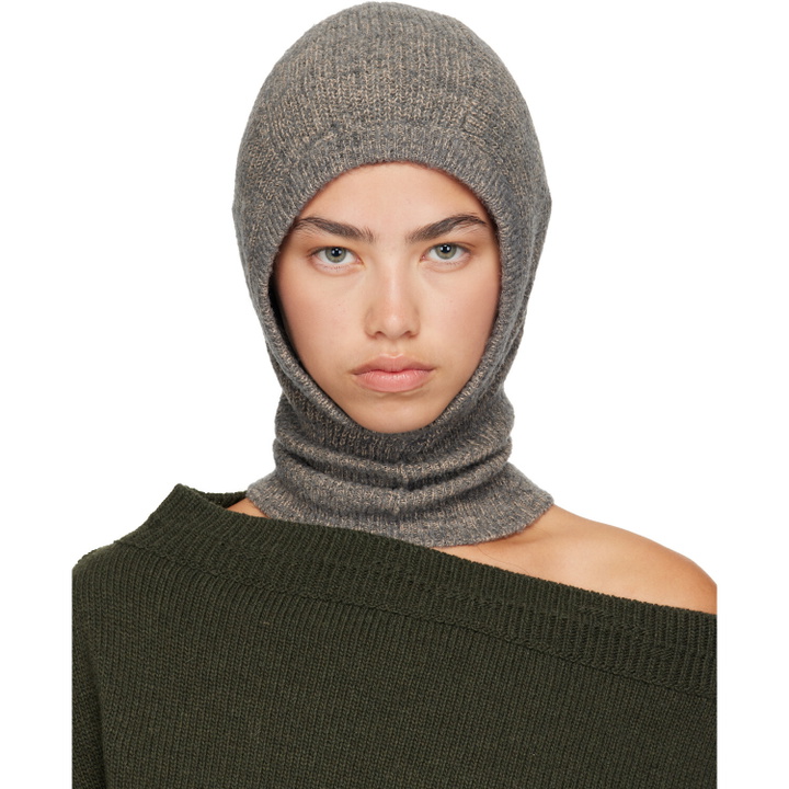 Photo: Maison Margiela Gray Wool Cotton Balaclava