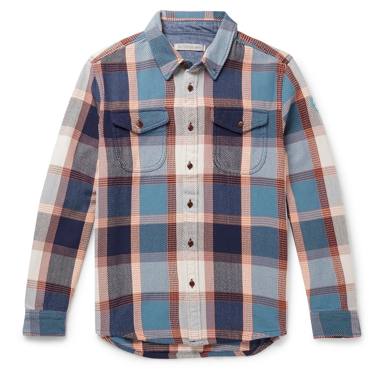 Outerknown - Blanket Appliquéd Checked Organic Cotton-Twill  display picture 1