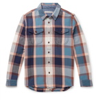 Outerknown - Blanket Appliquéd Checked Organic Cotton-Twill Overshirt - Blue