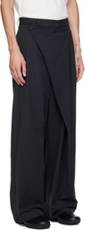 Kiko Kostadinov Black Kippel Wrap Trousers