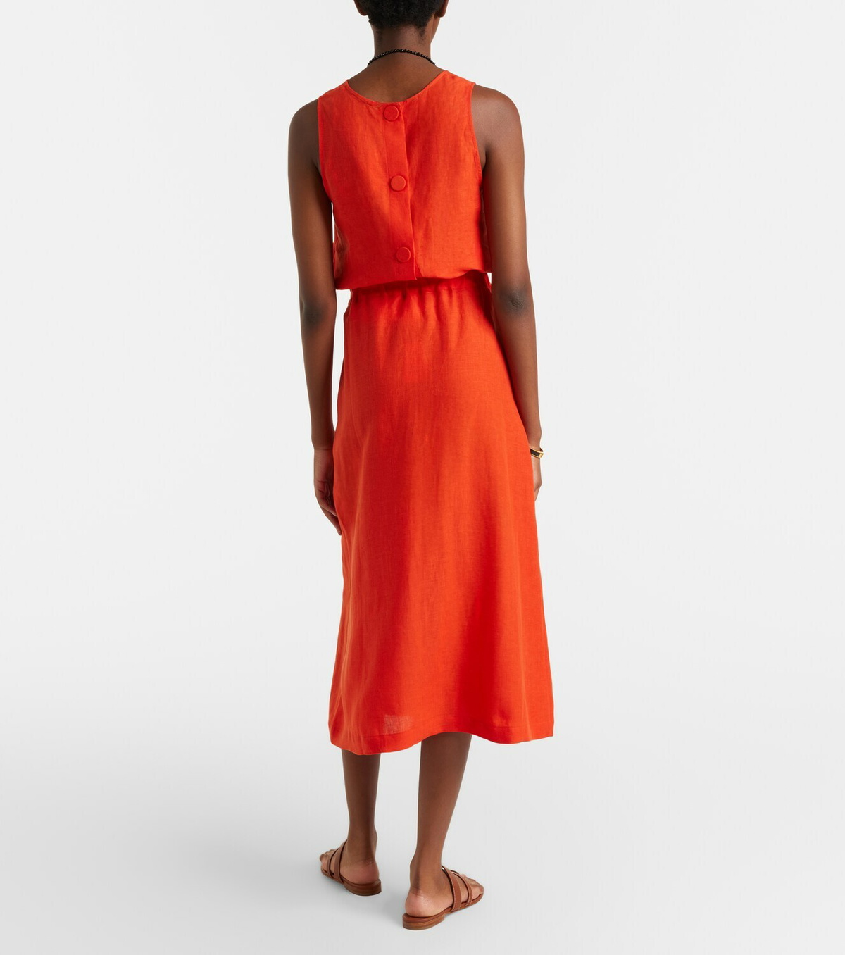 Eres Amusante linen midi skirt