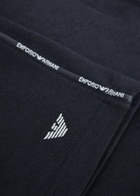 Emporio Armani Logo Cotton-blend Shorts Navy
