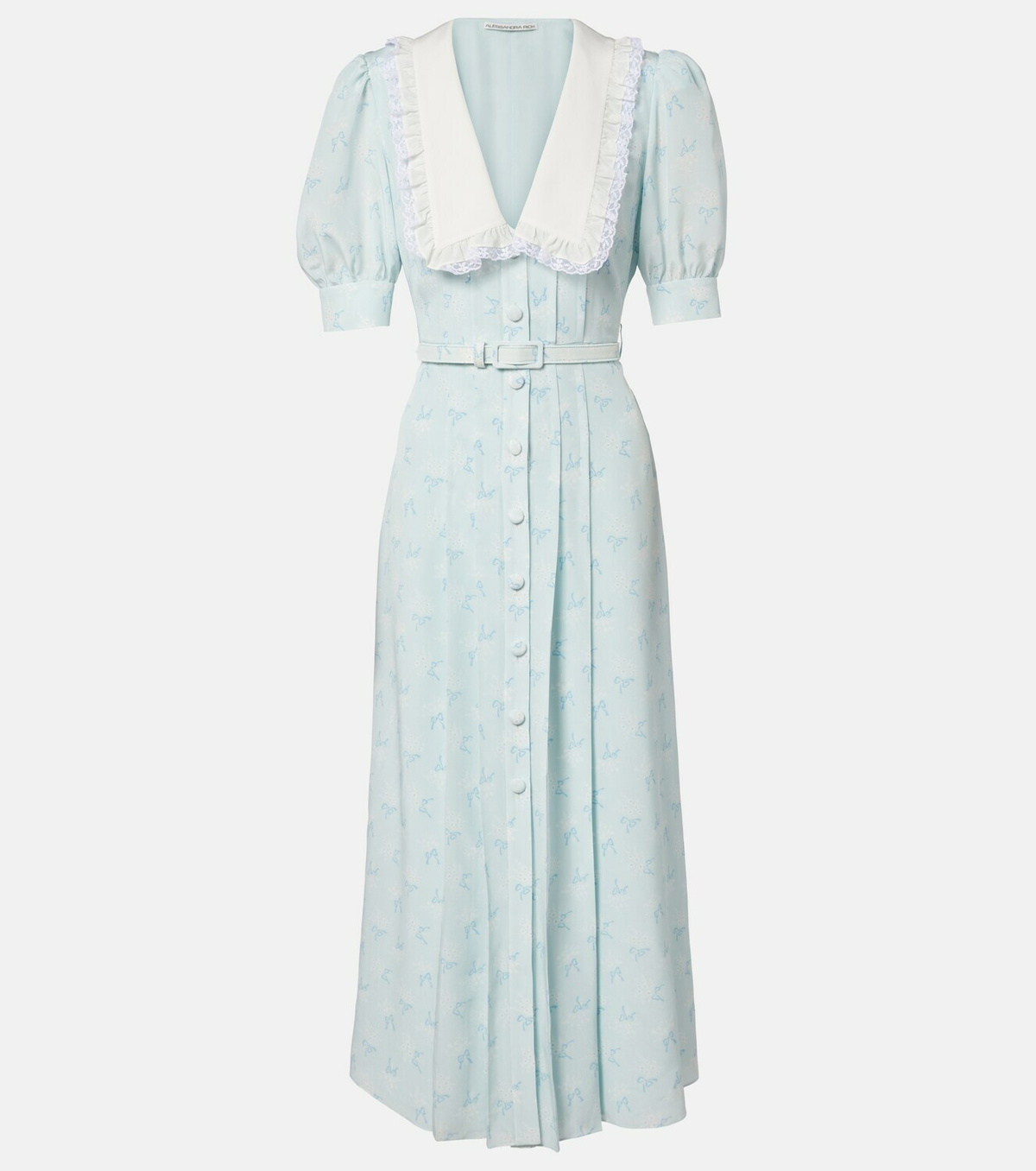 Alessandra Rich Floral silk midi dress