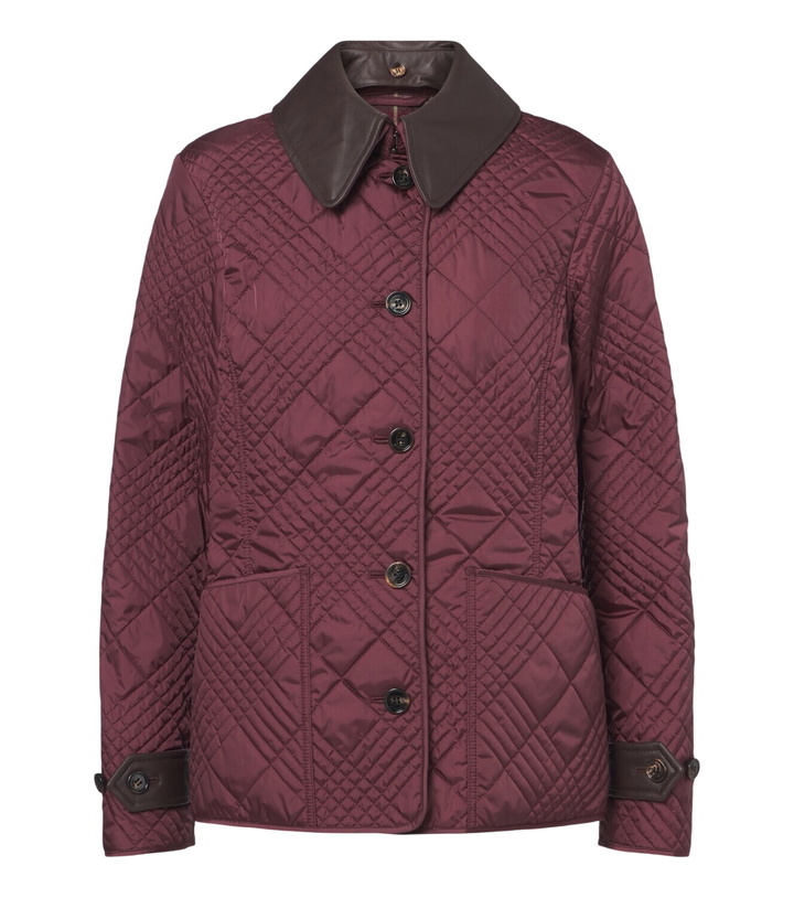 Photo: Burberry Fernleigh leather-trimmed quilted jacket