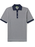 Sid Mashburn - Striped Cotton Polo Shirt - Blue