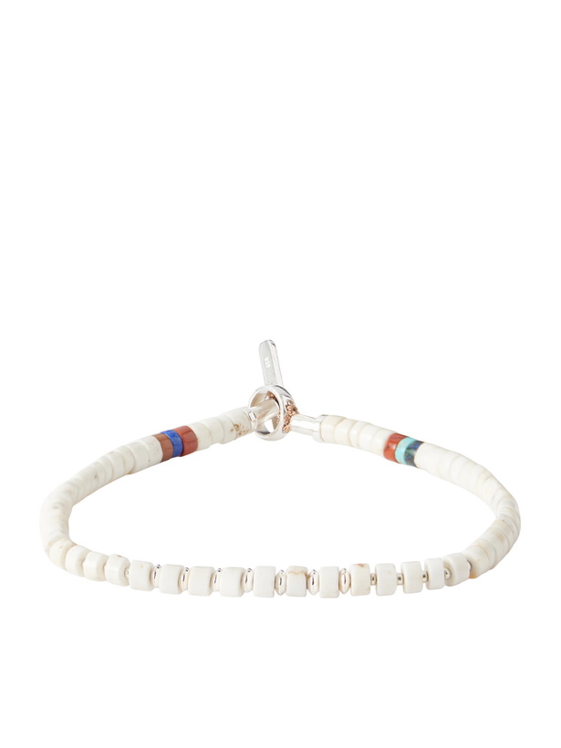 Photo: Mikia - Sterling Silver Magnesite Beaded Bracelet - White