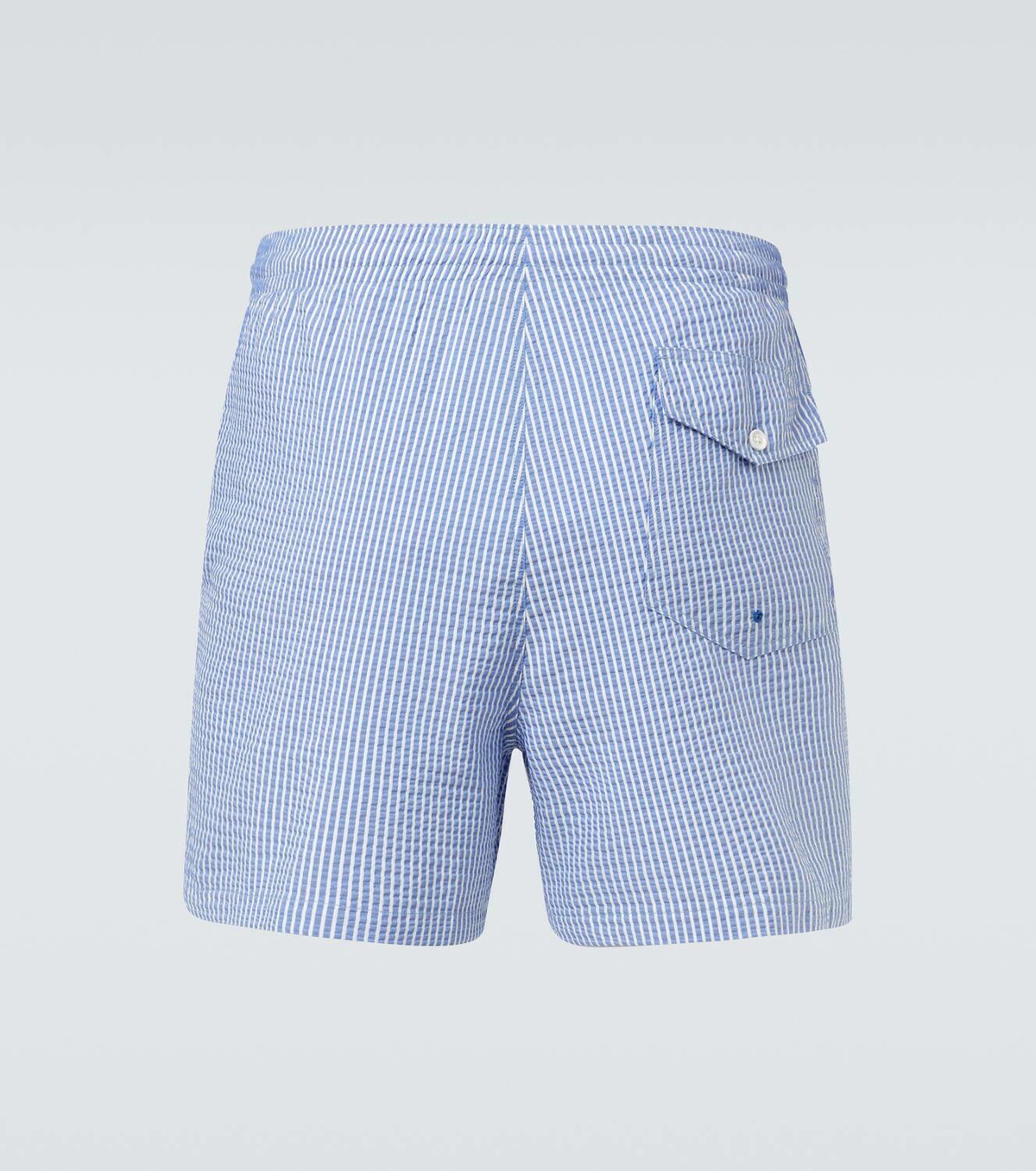 Ralph Lauren Purple Label Amalfi logo striped swim trunks