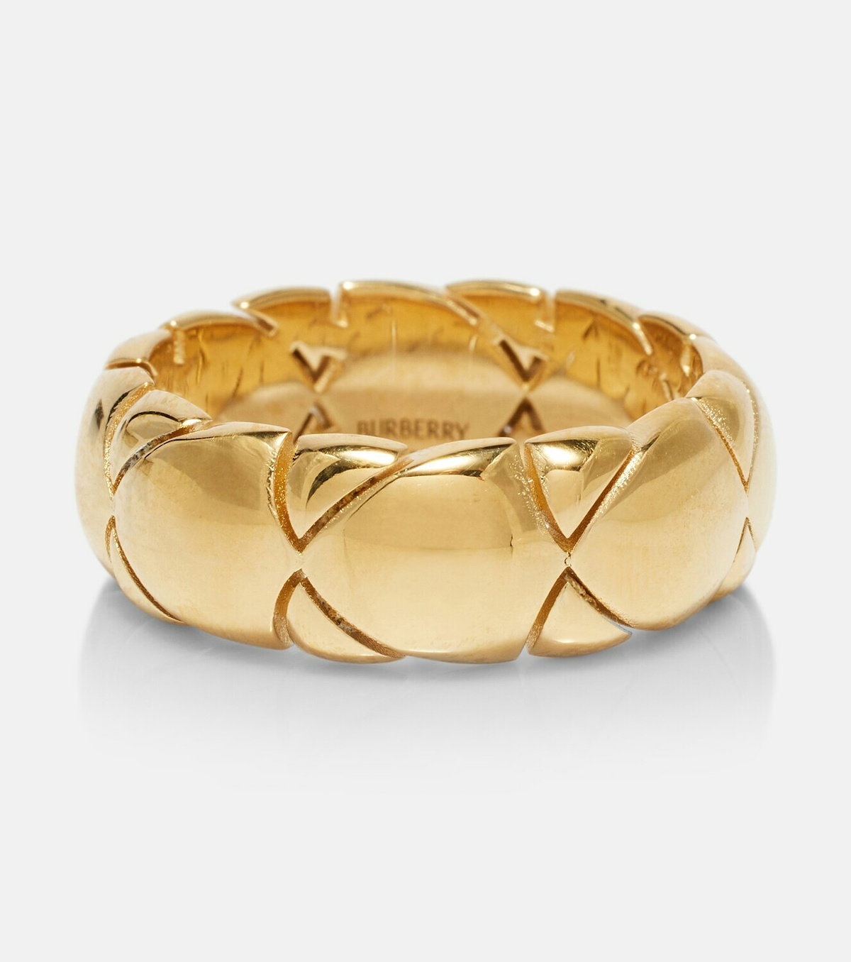 Burberry Shield Segment gold-plated sterling silver ring