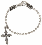 Emanuele Bicocchi Silver Cross Charm Bracelet