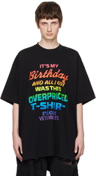 VETEMENTS Black Printed T-Shirt