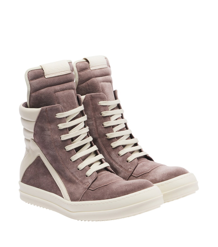 Photo: Rick Owens Geobasket suede high-top sneakers